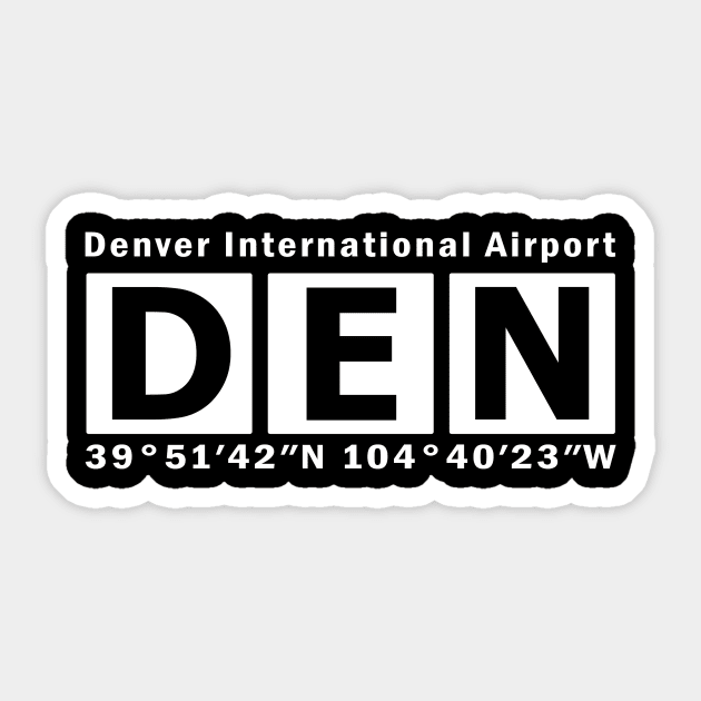 DEN Airport, Denver International Airport Sticker by Fly Buy Wear